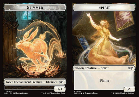 Glimmer (0004) // Spirit (0006) Double-Sided Token - Foil