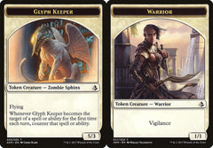Glyph Keeper (005) // Warrior (017) Double-Sided Token
