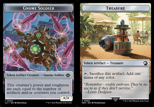 Gnome Soldier (0003) // Treasure (0002) Double-Sided Token - Foil