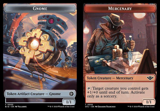 Gnome (0005) // Mercenary (0010) Double-Sided Token - Foil
