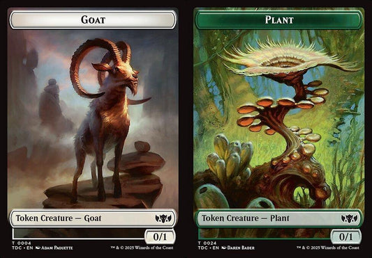 Goat (0004) // Plant (0024) Double-Sided Token