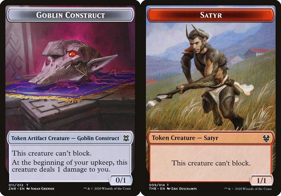 Goblin Construct (001) // Satyr (009) Double-Sided Token