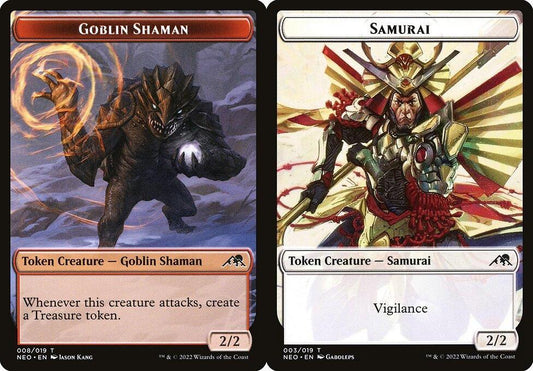 Goblin Shaman (008) // Samurai (003) Double-Sided Token - Foil