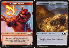 Goblin Wizard (008) // Treasure (015) Double-Sided Token - Foil