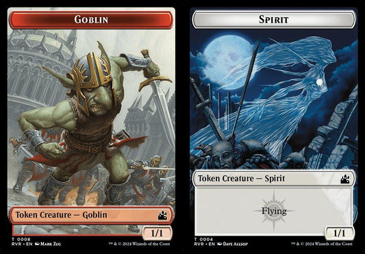 Goblin (0008) // Spirit (0004) Double-Sided Token - Foil