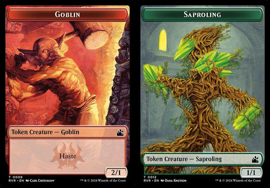 Goblin (0009) // Saproling (0012) Double-Sided Token - Foil