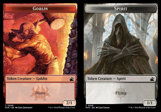 Goblin (0009) // Spirit (0018) Double-Sided Token - Foil