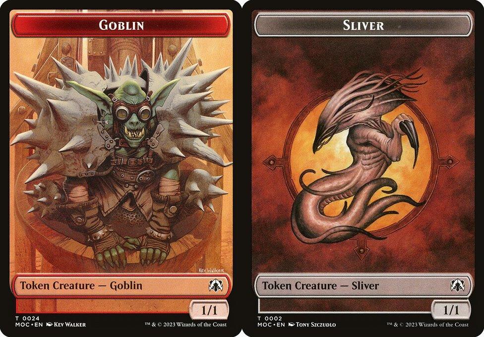 Goblin (0024) // Sliver (0002) Double-Sided Token
