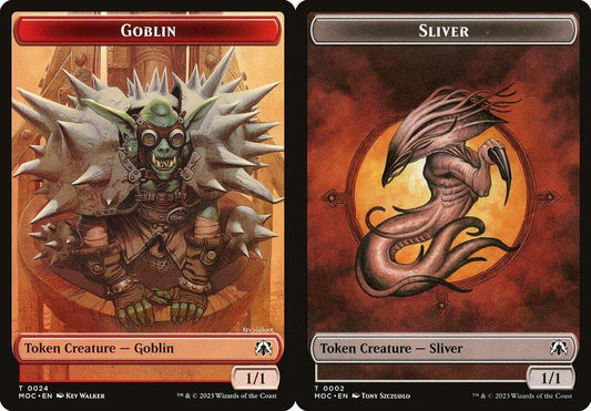 Goblin (0024) // Sliver (0002) Double-Sided Token