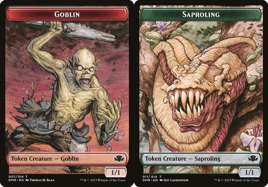 Goblin (007) // Saproling (011) Double-Sided Token - Foil