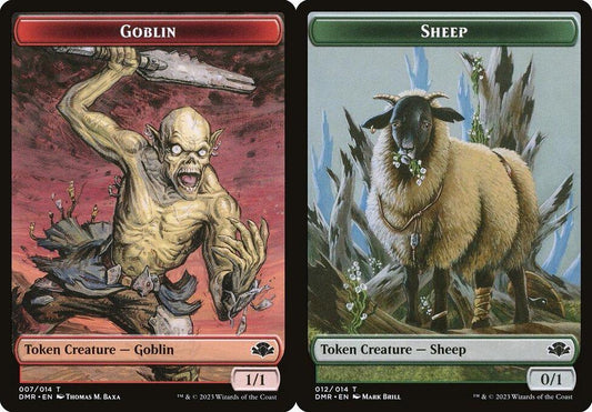 Goblin (007) // Sheep (012) Double-Sided Token - Foil