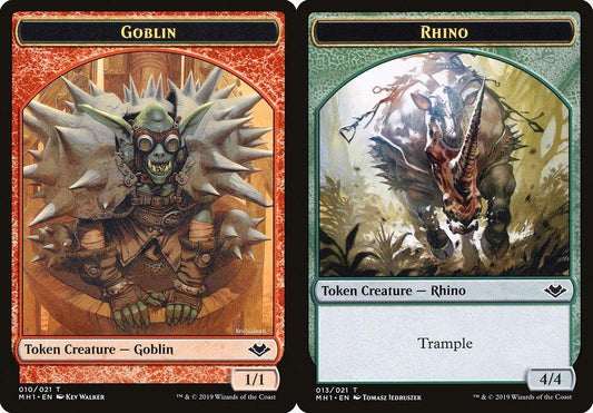 Goblin (010) // Rhino (013) Double-Sided Token