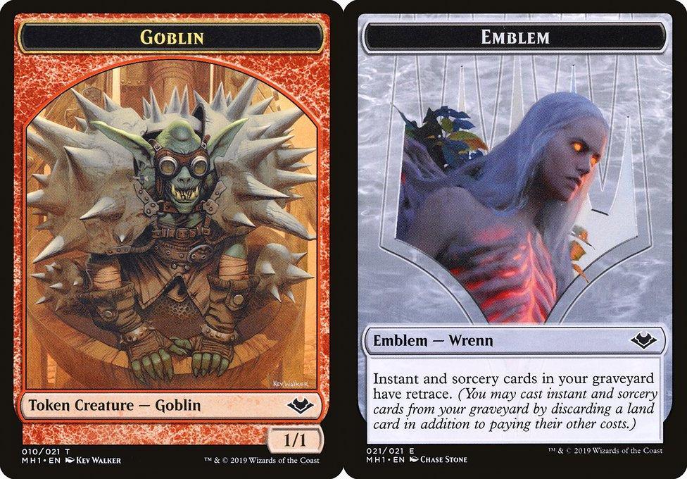 Goblin (010) // Wrenn and Six Emblem (021) Double-Sided Token