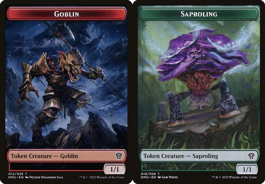 Goblin (012) // Saproling (018) Double-Sided Token - Foil