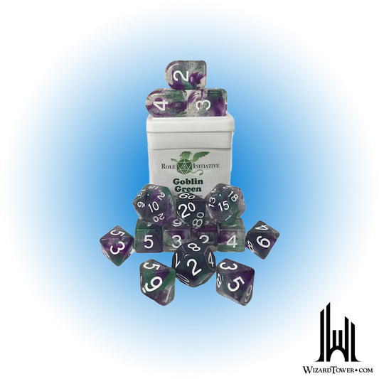 Dice Set - Goblin Green Symbol 15ct