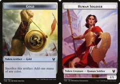 Gold (013) // Human Soldier (002) Double-Sided Token - Foil
