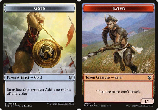 Gold (013) // Satyr (009) Double-Sided Token - Foil