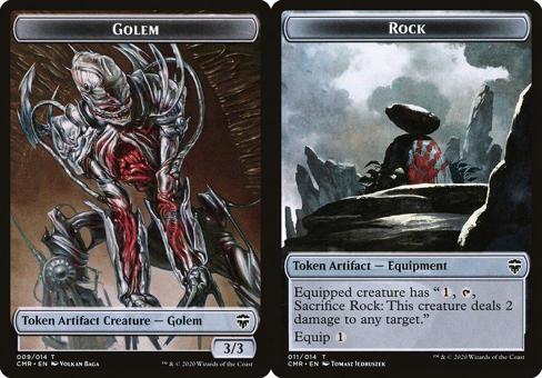 Golem (009) // Rock (011) Double-Side Token - Foil