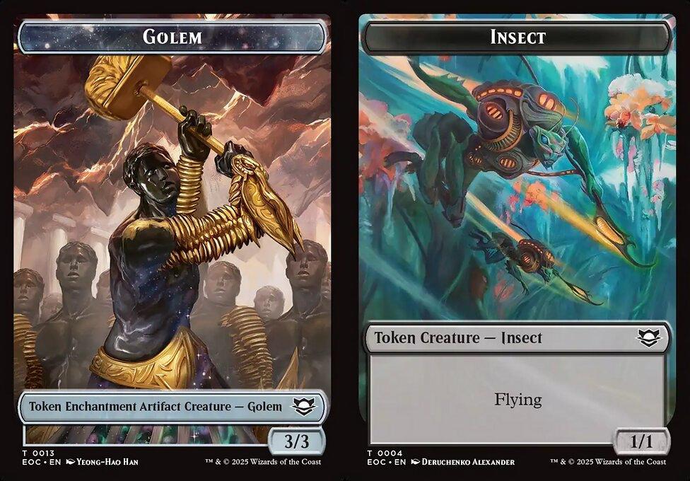Golem (0013) // Insect (0004) Double-Sided Token