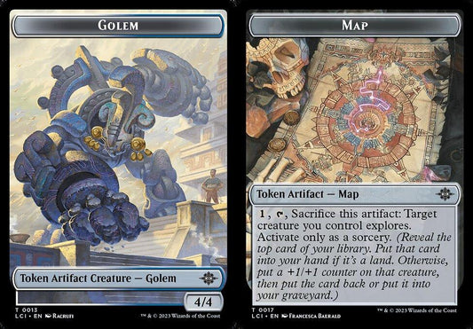 Golem (0013) // Map (0017) Double-Sided Token - Foil