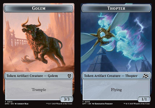 Golem (0014) // Thopter (0010) Double-Sided Token