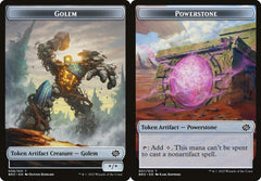 Golem (006) // Powerstone (007) Double-Sided Token - Foil