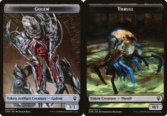 Golem (009) // Thrull (005) Double-Sided Token - Foil