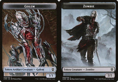 Golem (009) // Zombie (006) Double-Sided Token - Foil