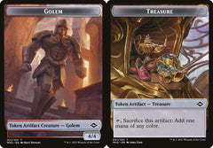 Golem (012) // Treasure (021) Double-Sided Token - Foil