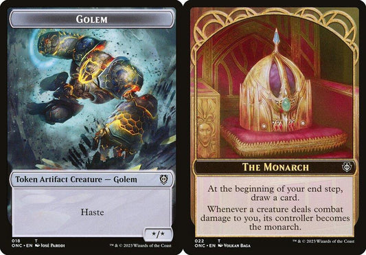 Golem (018) // The Monarch (022) Double-Sided Token