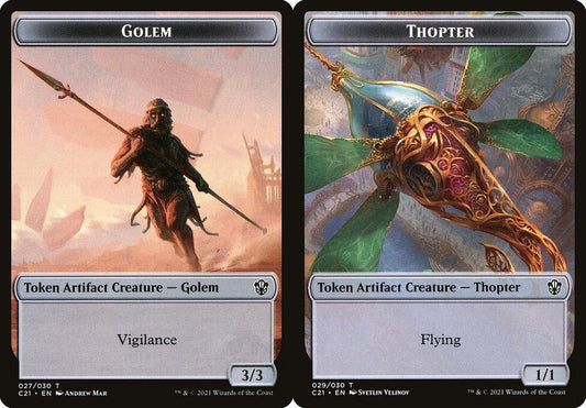 Golem (27) // Thopter (029) Double-Sided Token