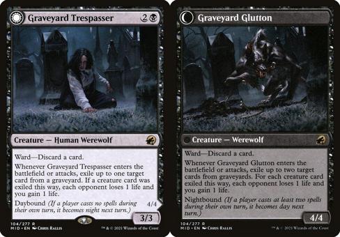Graveyard Trespasser // Graveyard Glutton - Foil