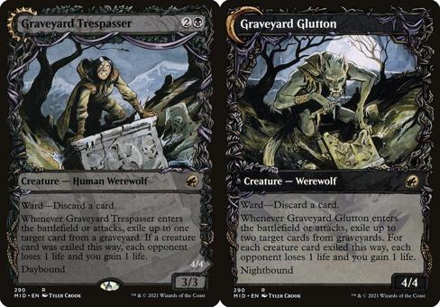 Graveyard Trespasser // Graveyard Glutton (290) (Showcase) - Foil