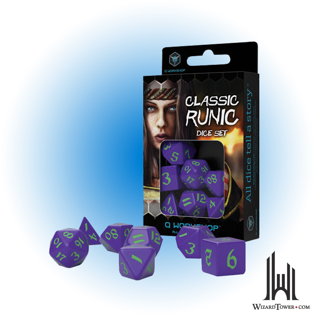 Dice Set - Runic Purple / Green 7ct