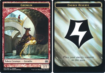 Gremlin (001) // Energy Reserve Double-Sided Token - Foil