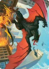 Grendel, Spawn of Knull (54/54) Art Card (ASMP) - Gold-Stamped Signature