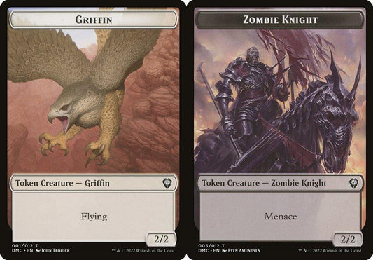 Griffin (001) // Zombie Knight (005) Double-Sided Token