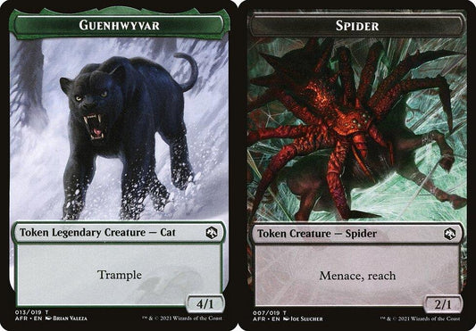 Guenhwyvar (013) // Spider (007) Double-Sided Token - Foil