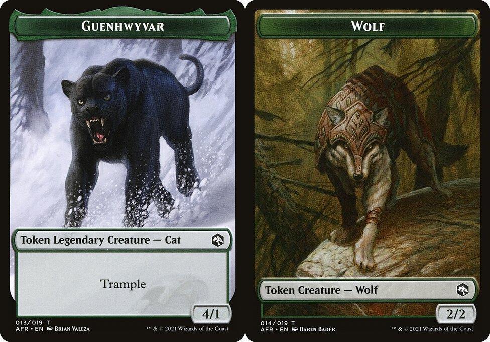 Guenhwyvar (013) // Wolf (014) Double-Sided Token - Foil