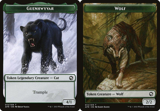 Guenhwyvar (013) // Wolf (014) Double-Sided Token - Foil