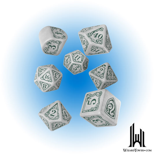 Dice Set - Harry Potter Slytherin Modern White 7ct