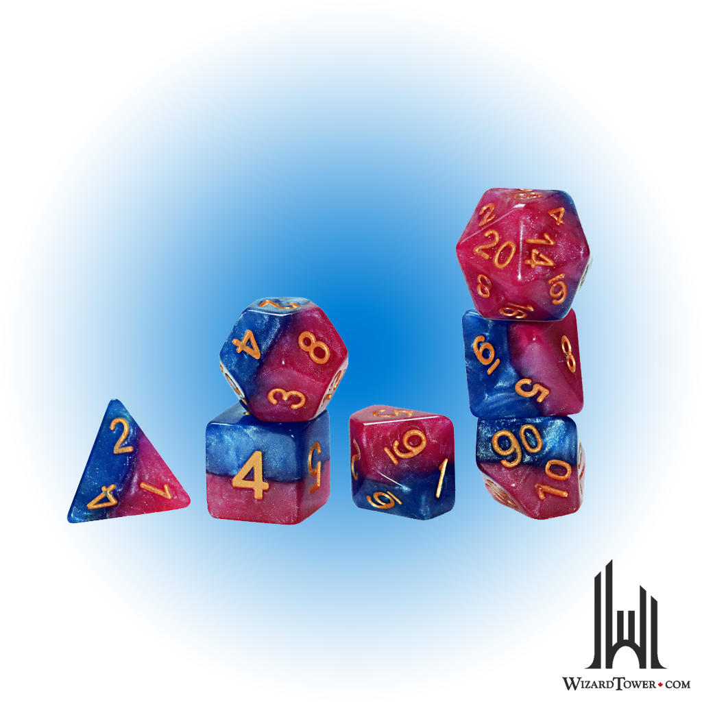 Dice Set - Halfsies The Court Jester 7ct