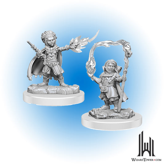 Unpainted Miniature - Dungeons & Dragons - Halfling Wizard