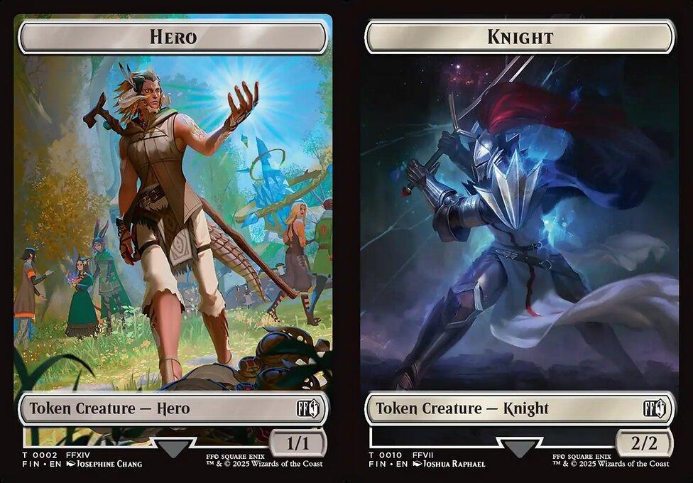 Hero (0002) // Knight (0010) Double-Sided Token - Foil