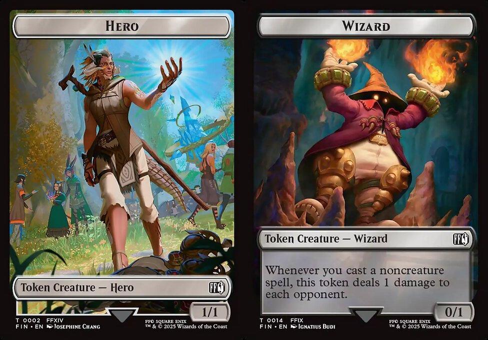 Hero (0002) // Wizard (0014) Double-Sided Token