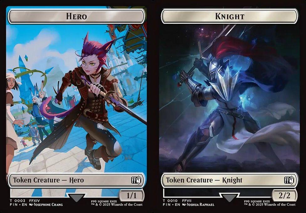 Hero (0003) // Knight (0010) Double-Sided Token - Foil