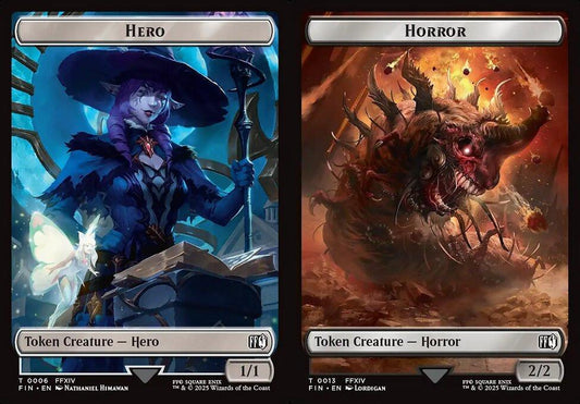 Hero (0006) // Horror (0013) Double-Sided Token - Foil