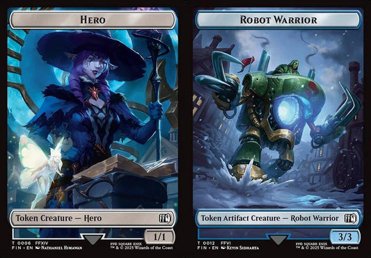 Hero (0006) // Robot Warrior (0012) Double-Sided Token - Foil
