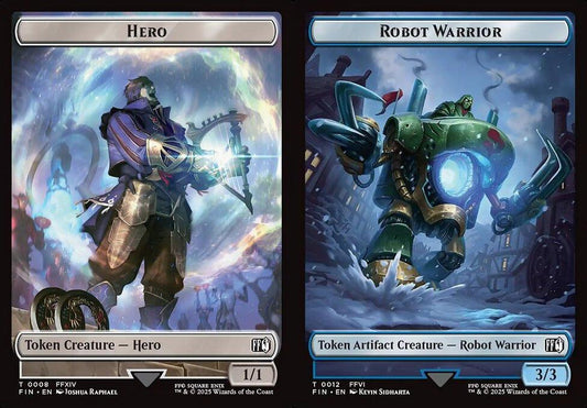 Hero (0008) // Robot Warrior (0012) Double-Sided Token - Foil
