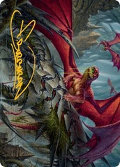 Hoarding Broodlord (23/81) Art Card (AMOM) - Gold-Stamped Signature